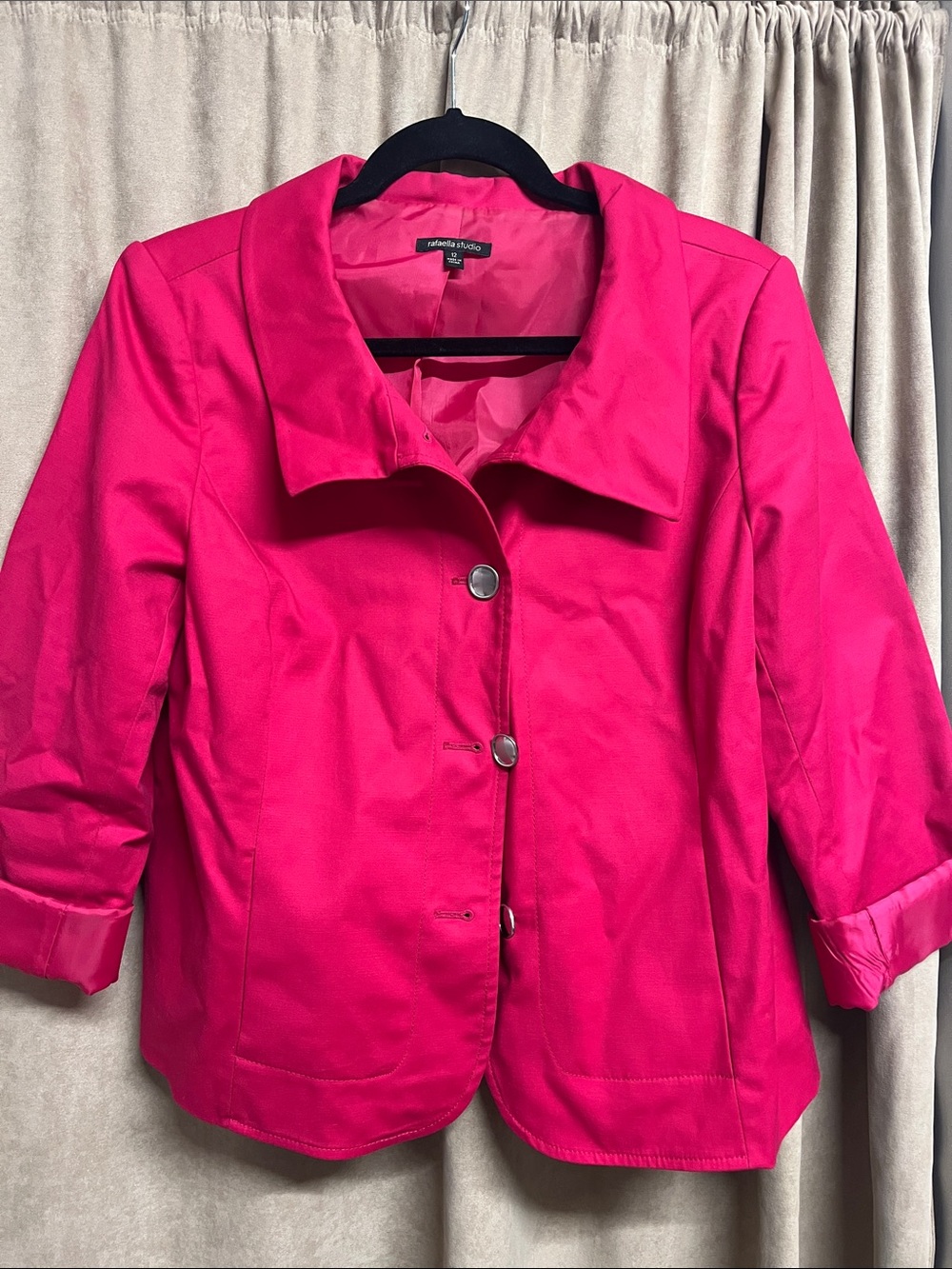 Rafaella Vibrant Fuchsia Button Jacket